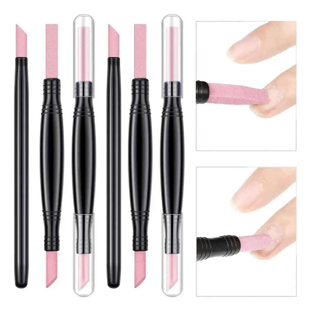 Kit de 6 Limas de Uñas Premium con Punta de Piedra Pómez